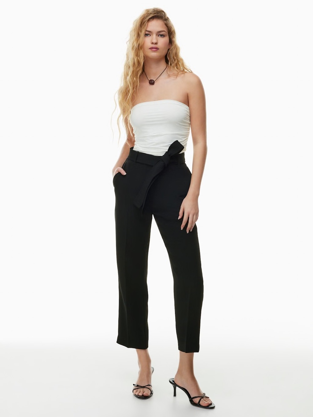 Wilfred Black Tie Front Pants